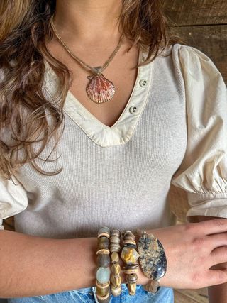 Seed Shell Necklace | Neutral