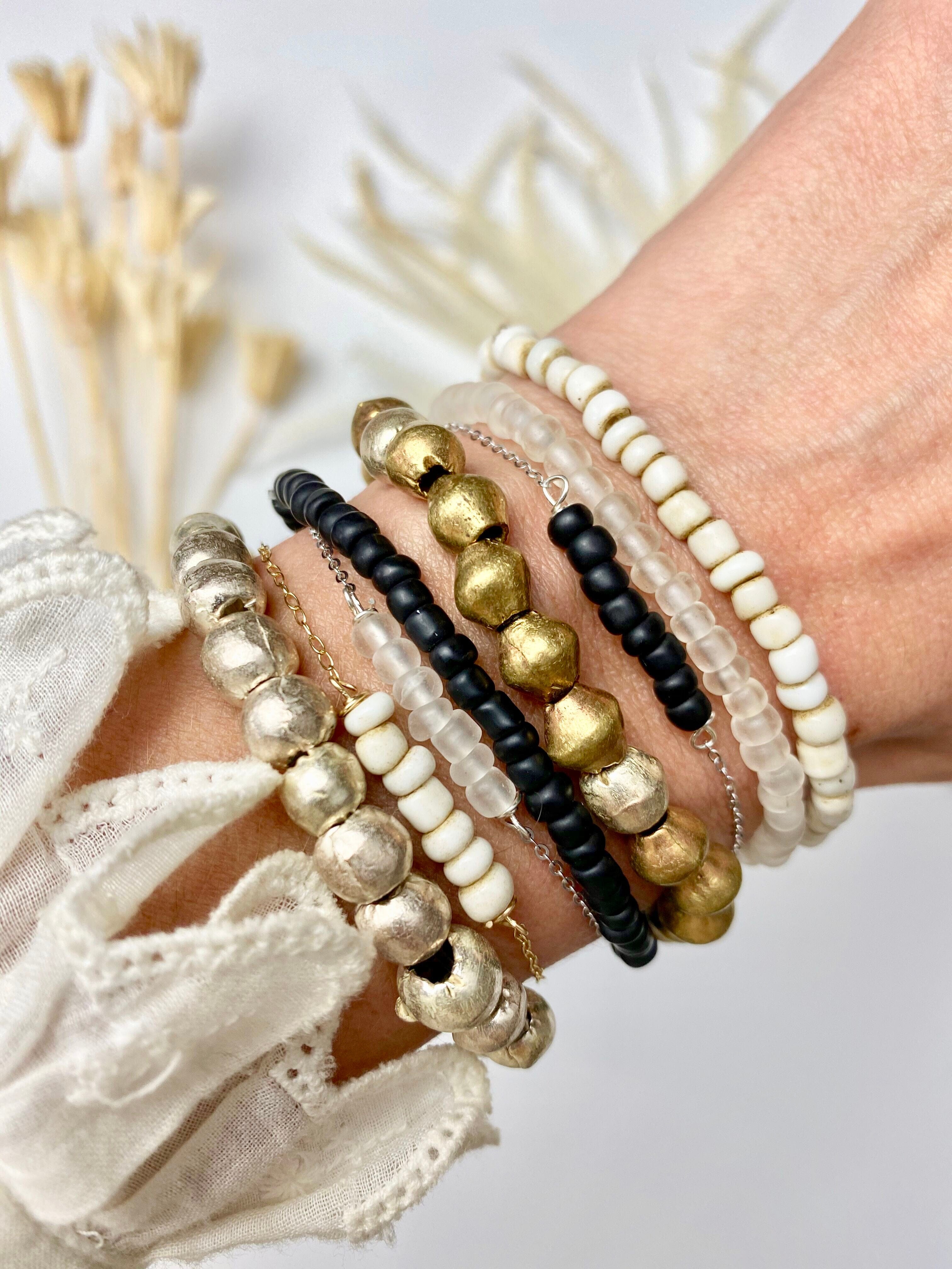 Simple Seed Bracelet | Cream