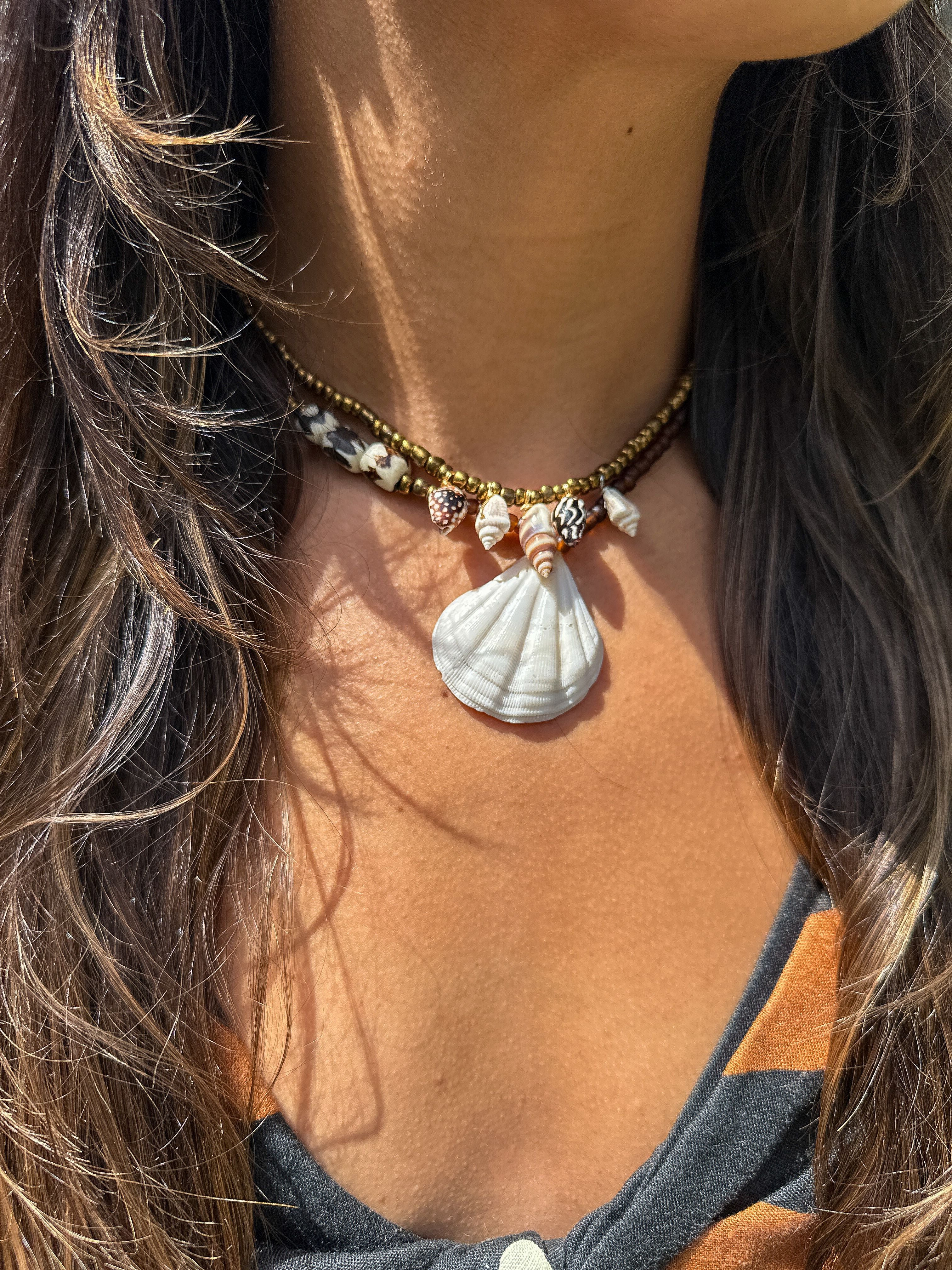 Seed Charm Necklace | Batik Sand