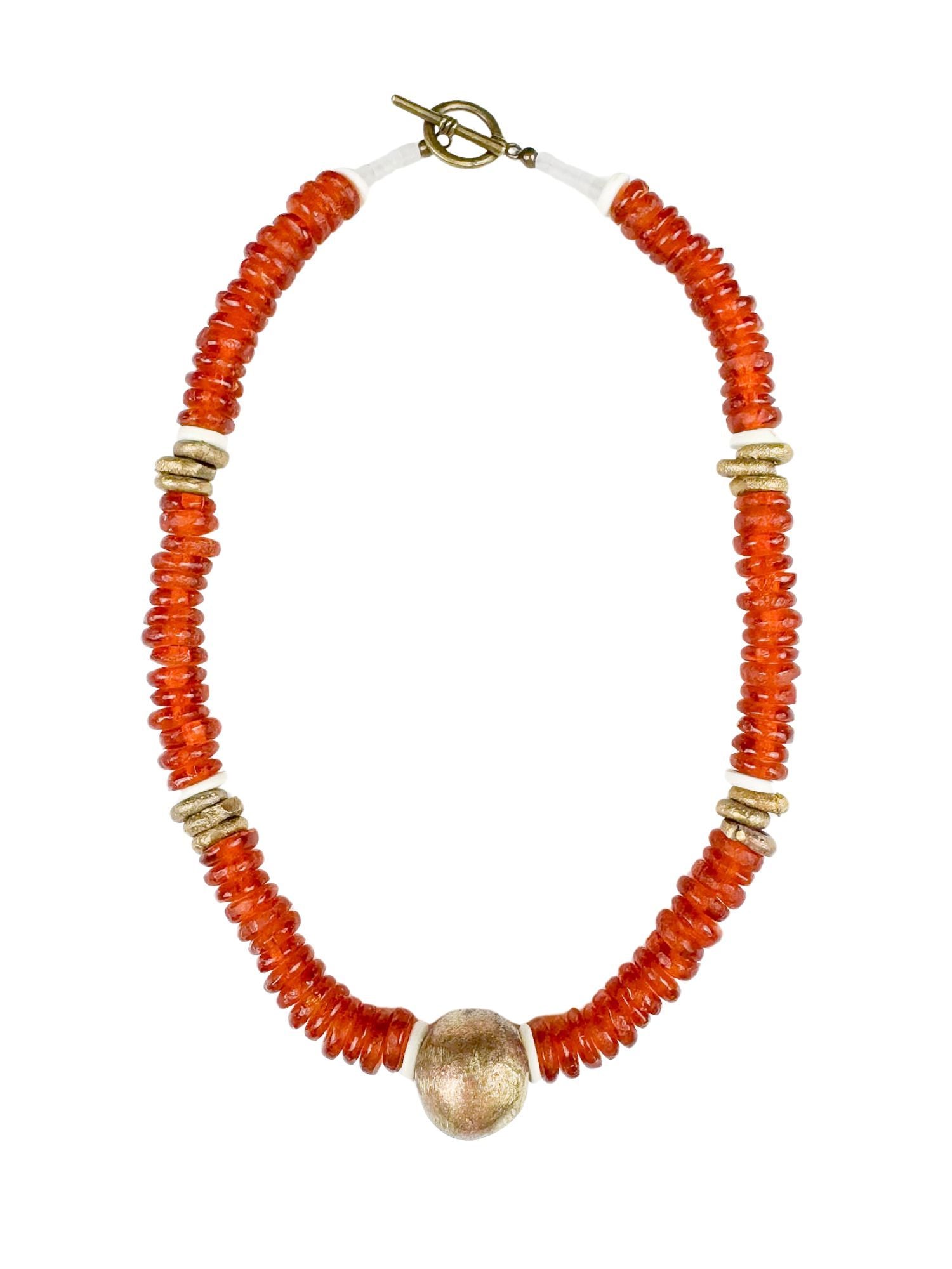 Classic Glass Necklace | Amber