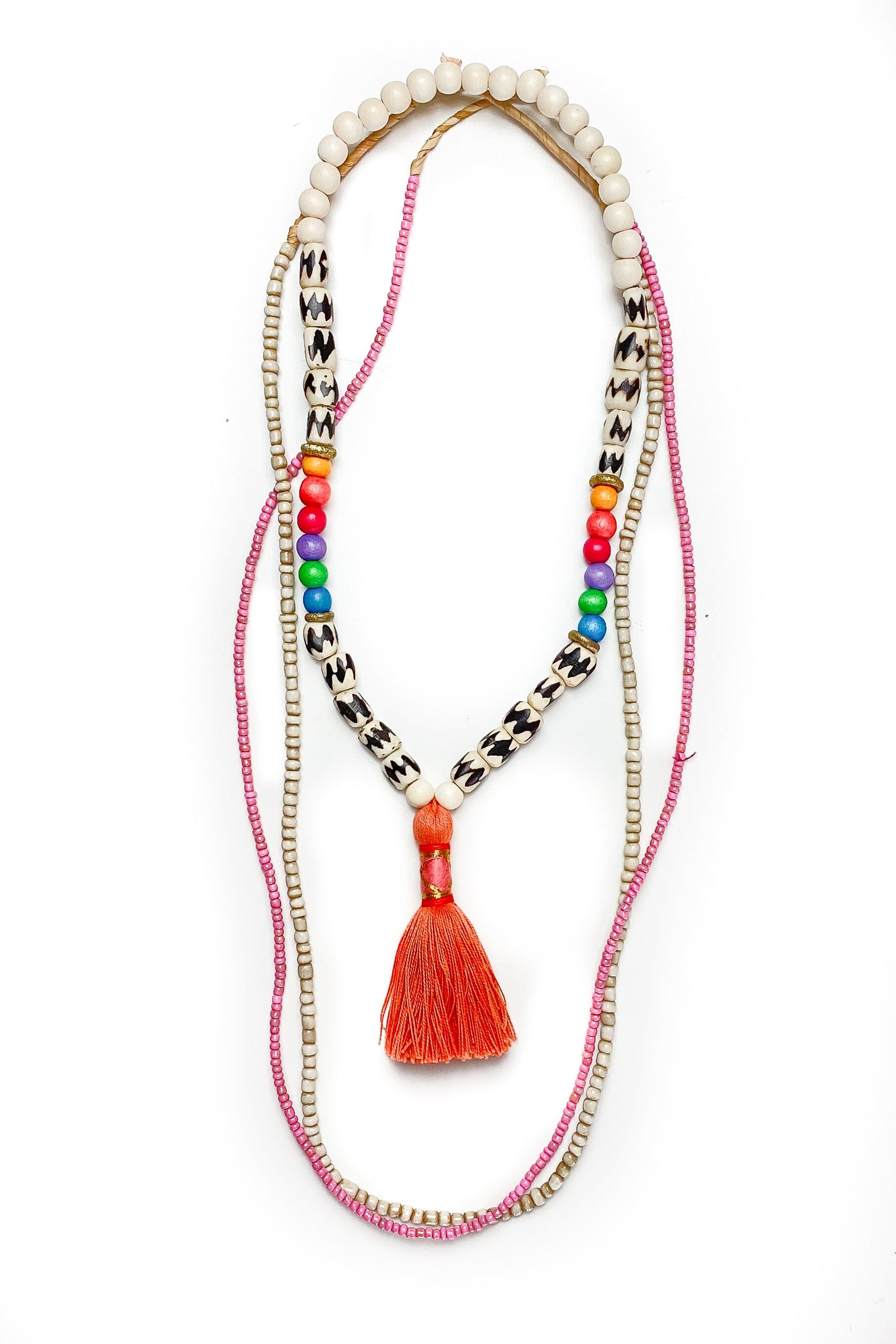 Tween Tassel Necklace Set | Orange