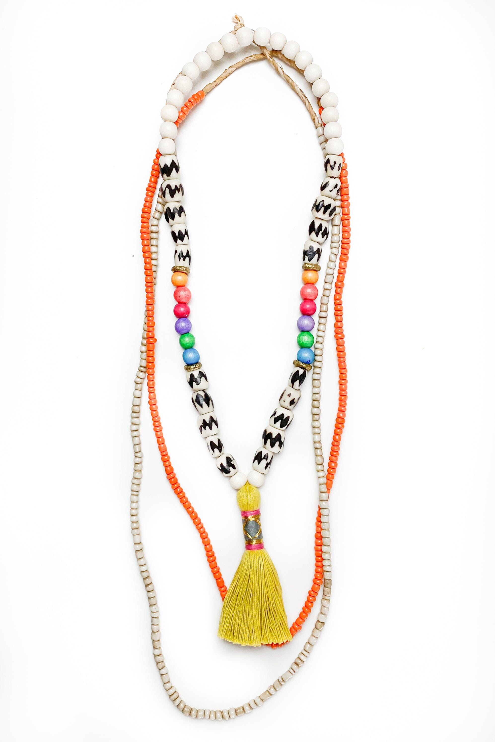 Tween Tassel Necklace Set | Yellow