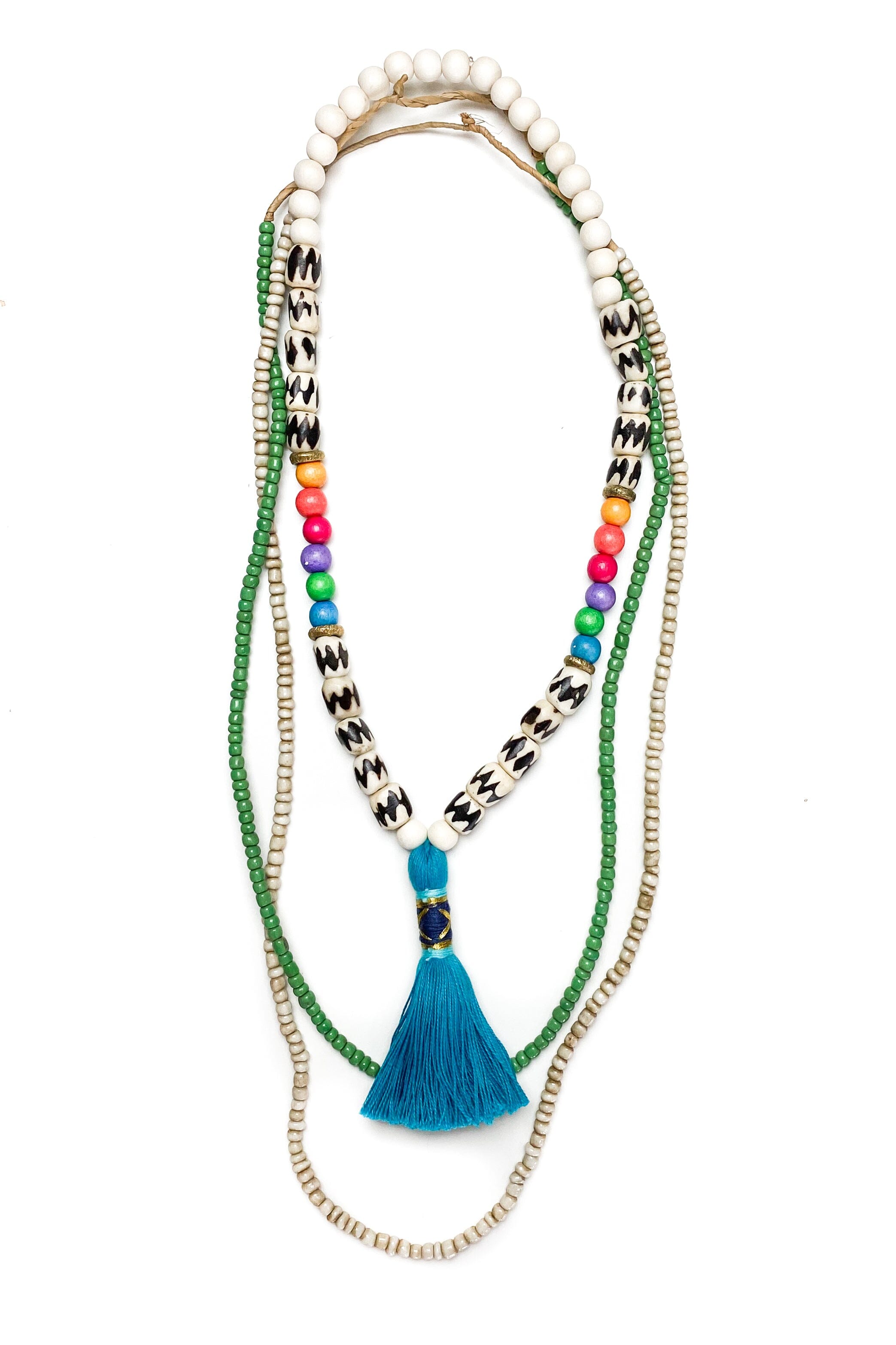 Tween Tassel Necklace Set | Blue