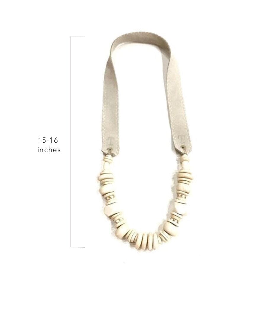 Mid Classic Necklace | White