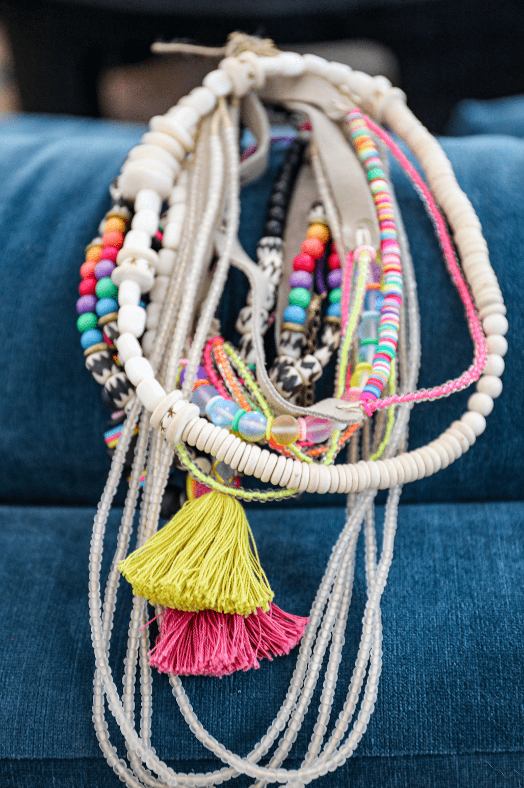 Tween Tassel Necklace Set | Pink