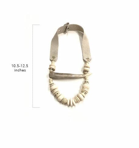 Antler Tip Classic Necklace | White + Cream