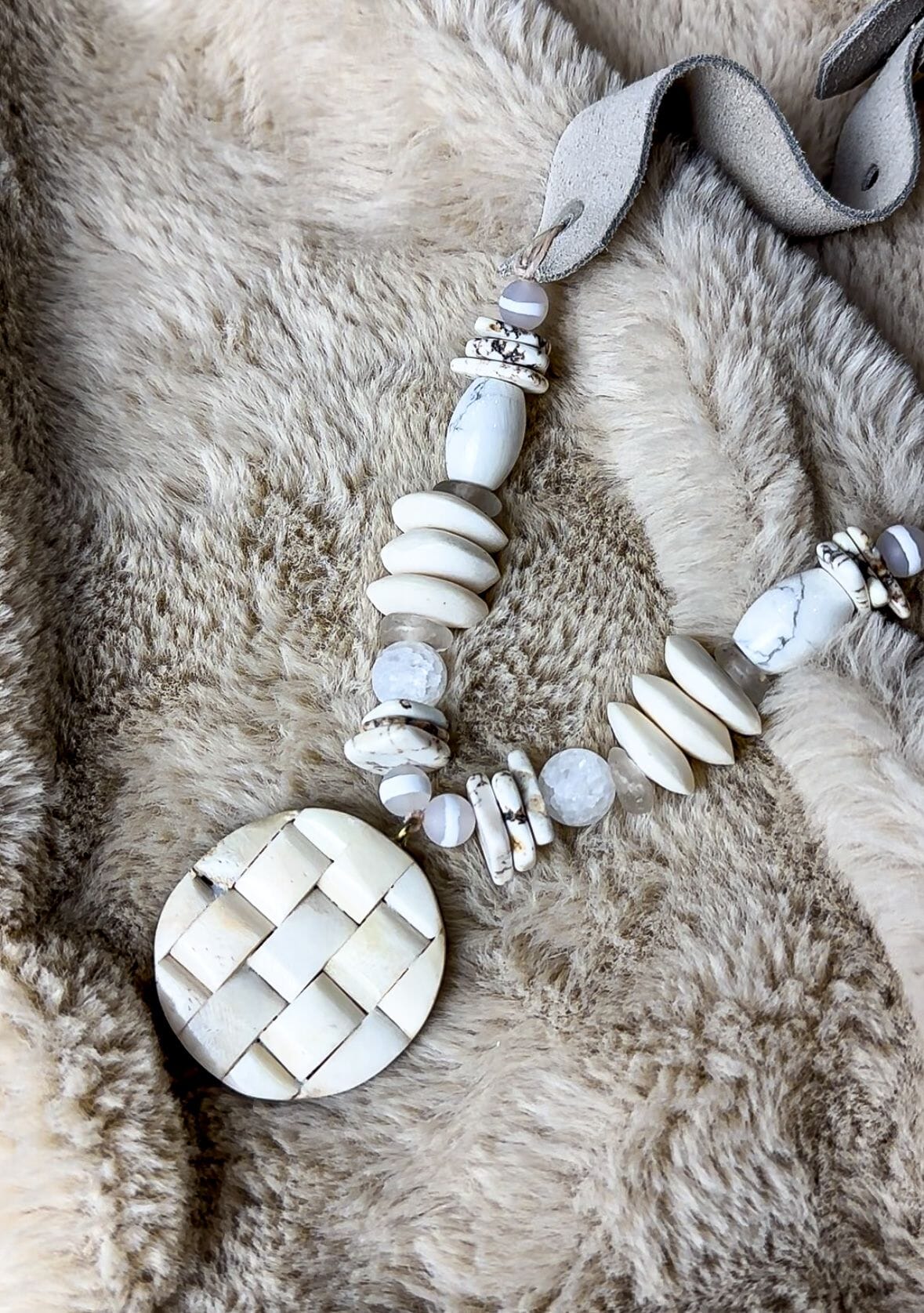 Mid Pendant Necklace | Blanc