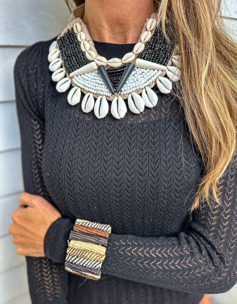 Cowrie Collar Necklace Tribal