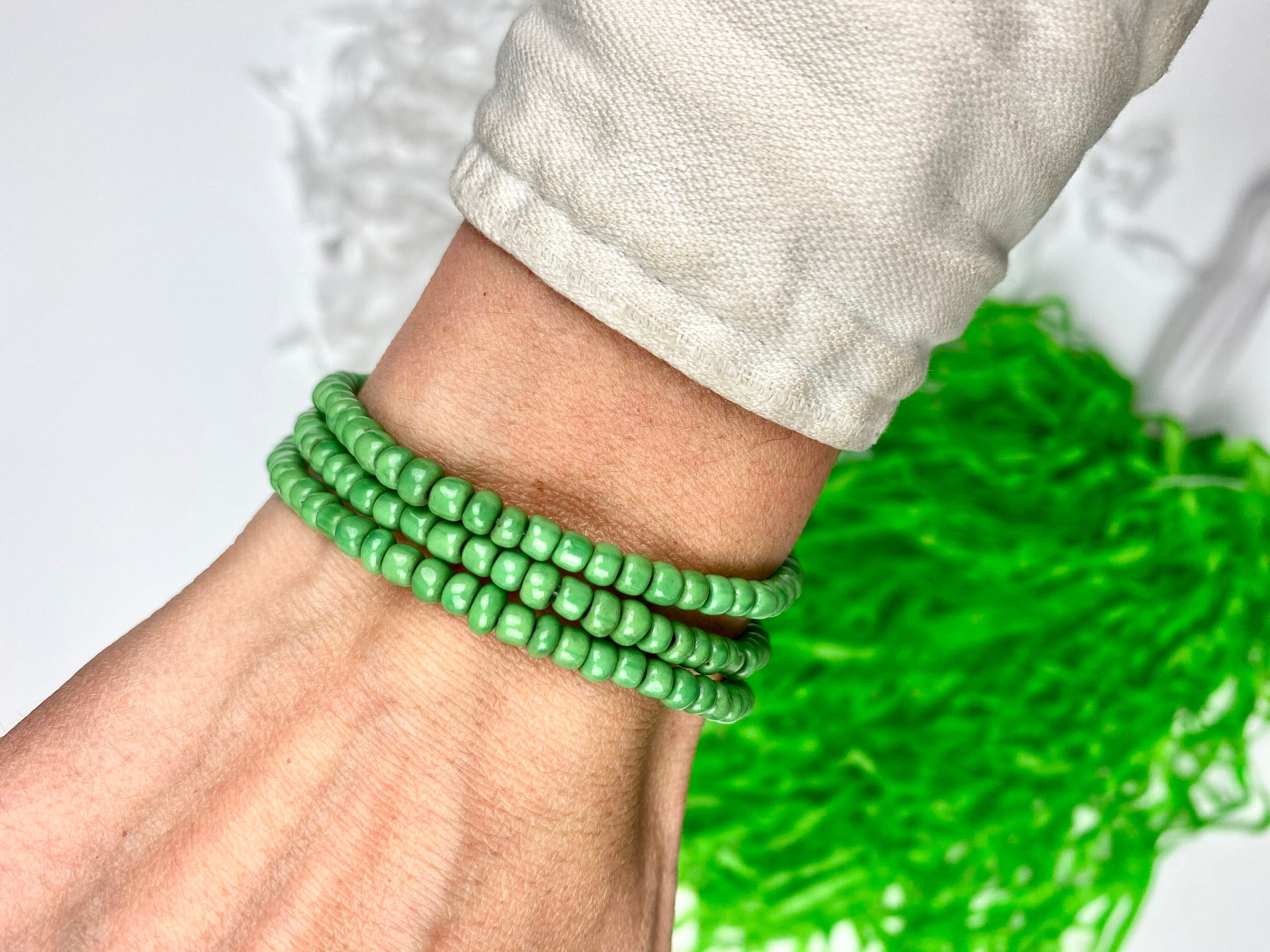 Simple Seed Bracelet | Green